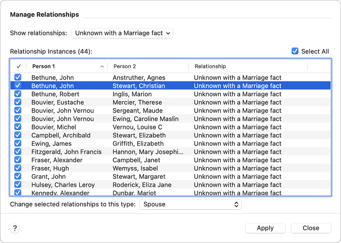 manage relationships tool using