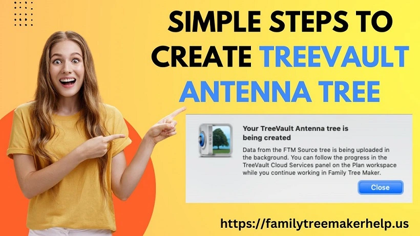 picture of girl showing how to create treevault antenna tree simply