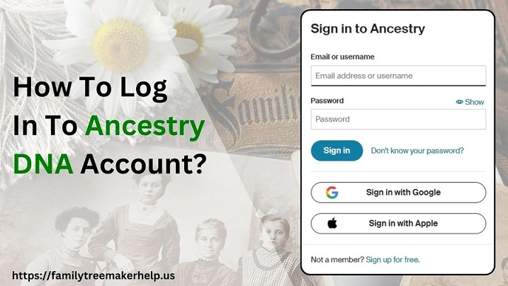 log in to ancestry DNA account